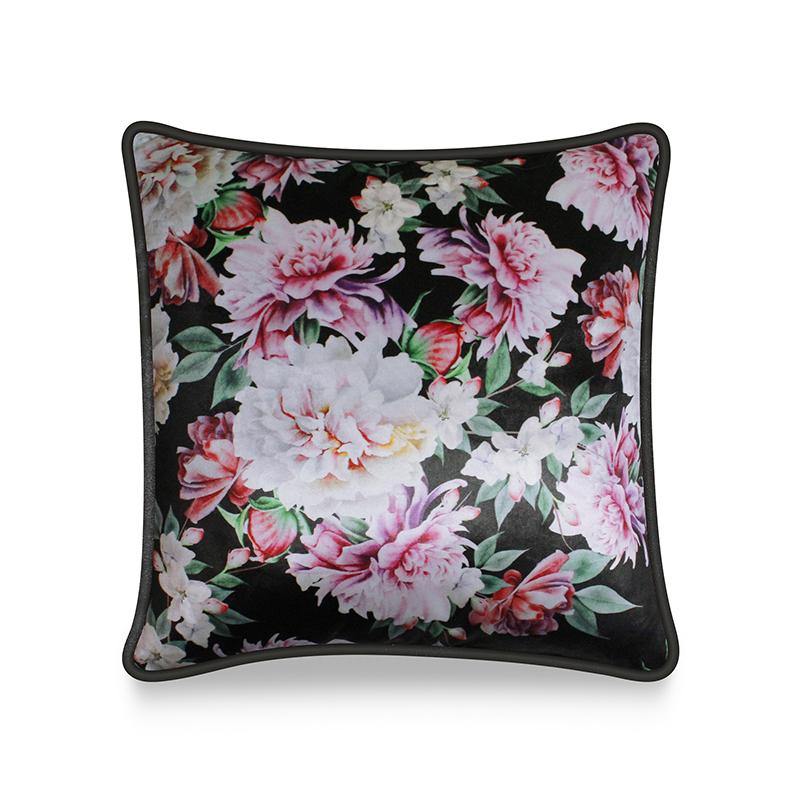 Watercolor Exotic Floral Decorative Cushion Cover - Vellato Tex