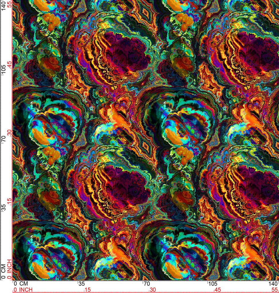 Rainbow Fractal Background Velvet fabric