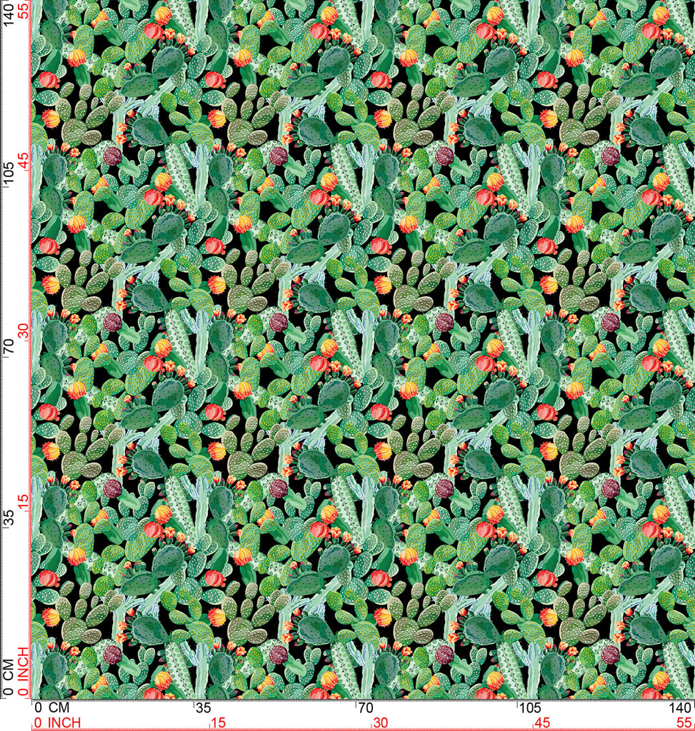 Cactus seamless pattern. Exotic wallpaper velvet fabric